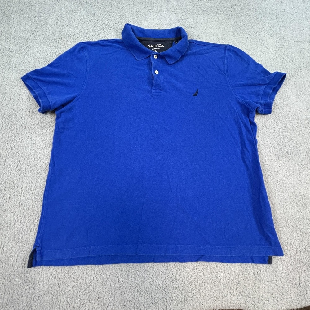 Nautica Polo Shirt Mens XL Classic Fit Short Sleeve Casual Embroidered Golf